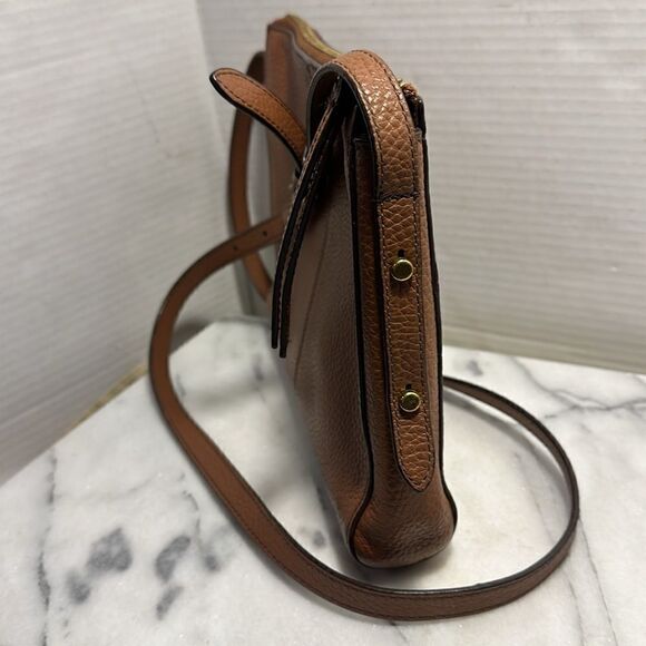Fossil GEMMA Pebbled Leather Cognac Brown Crossbody‎ Bag Purse - Picture 6 of 12